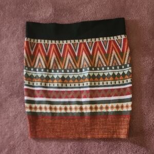 Forever 21 Geometric Aztec Patterned Mini Skirt - Multicolor